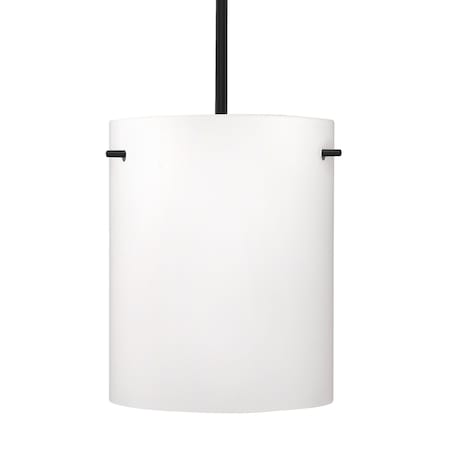Besa Lighting Besa Tamburo 8 Stem Pendant, Opal Matte, Black Finish, 1x 11W LED 1TT-400607-LED-BK
