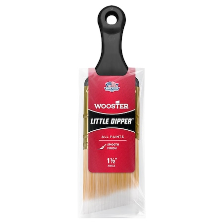 Wooster 1-1/2" Angle Sash Soft, Synthetic Bristle, Paint Brush, Plastic Handle Q3222-1 1/2