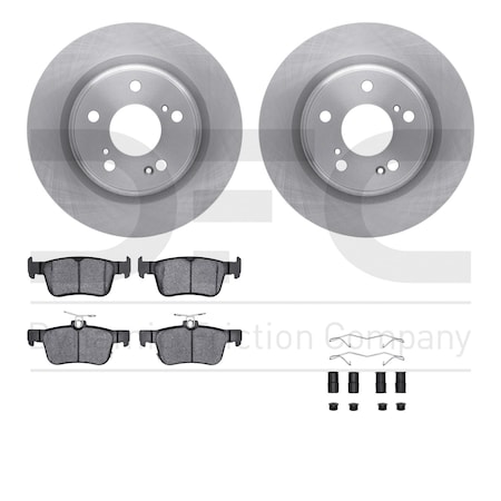 Dynamic Friction Co DFC Brake Rotor with 5000 Brake Pads and Hardware Kit 6512-59502