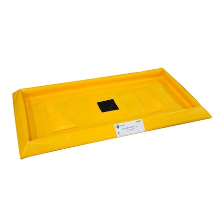 Enpac 2'x4'x3 Railcar Pellet Pal Berm with Resin Filter and Weight, Yellow 5755-YE-RRPW