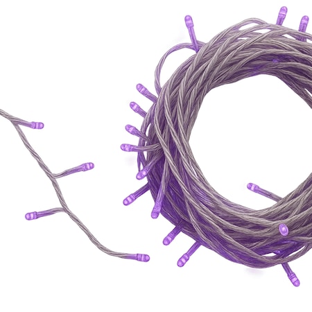 Elegani 100 LED Purple String Lights, 32ft Black Wire - 8 Modes, Indoor/Outdoor PH-SX-100-PPL
