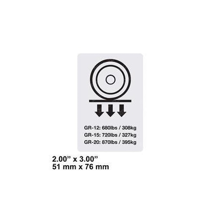 Genie REPLACEMENT DECAL-WHEEL LOAD-GR/GRC 1270489GT