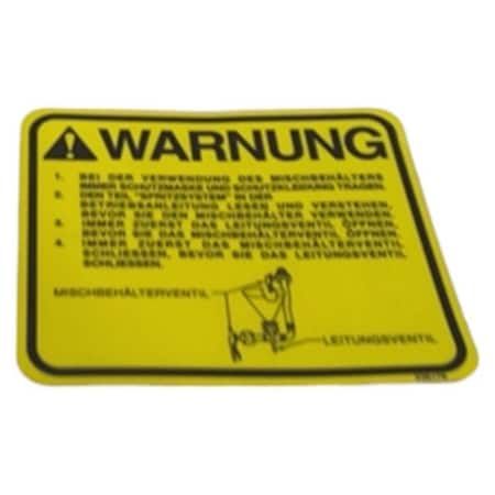 Agco DECAL-EDUCTOR GERMAN, AGCO OEM AG238179 AG238179