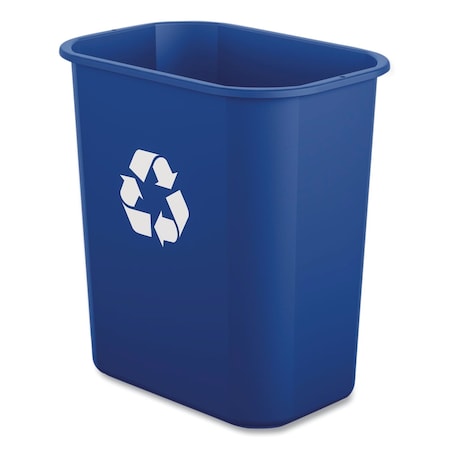 Boardwalk Deskside Recycling Bin, 3 gal, Polypropylene, Blue TCIND312BLR
