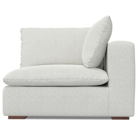 Homeroots 44" Gray Fabric Modular Sofa With Brown Legs 641030