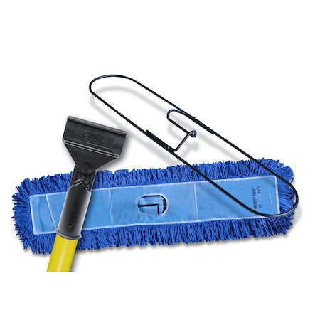 Chief Clean Yellow Fibergalss dust mop handle, 36" dust mop, 36" dust mop frame K-PWRCLIPFBGY36