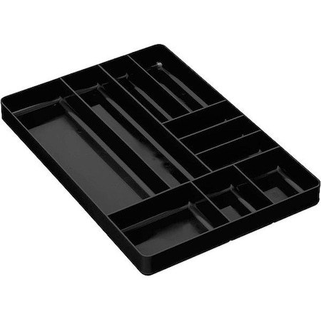 Ernst Manufacturing Drawer Tray, Black, 1 1/2" H, Stackable 5011