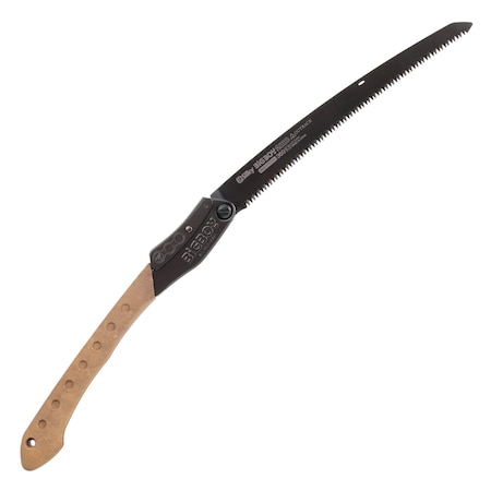 Silky Saws Folding Saw, 7-1/10 in Cut Cap, Carbon Steel 14 1/4 in L Blade, Wood Handle, 30 1/4 in Tool L 754-36