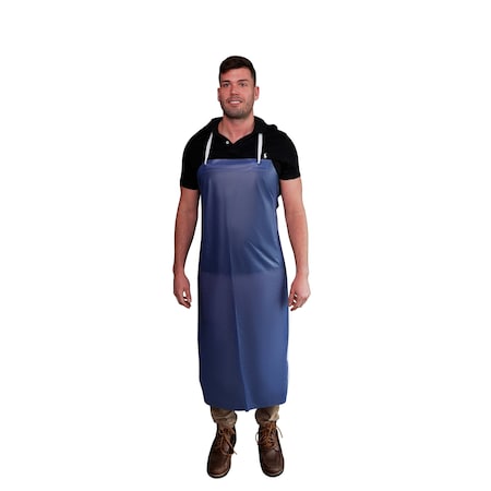 Vguard Vinyl Aprons, Vinyl, 6.0 mil, 45 in, Blue, 35x45", 72 PK B67O26