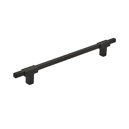 Amerock Urbanite 7-9/16 in 192 mm Center-to-Center Matte Black/Matte Black Cabinet Pull BP778192MBMB