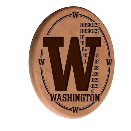 Holland Bar Stool Co University of Washington 13" Laser Engraved Solid Wood Sign WSgnLNatWashUn