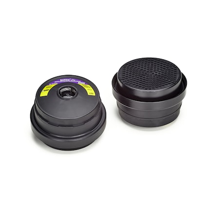 Msa Safety Cartridge, OptimAir TL PAPR, Bayonet, Magenta/Olive, AM/CL/CD/FM/HC/HS/MA/SD/HE/HF, Gray, 6 Pack 10080456