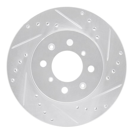 Dynamic Friction Co DFC Brake Rotor - Drilled and Slotted - Silver 631-59015R