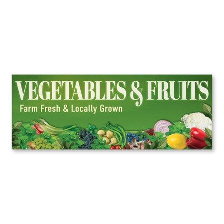Signmission Vegetables And Fruits, 24 Inch, Decal D-24-30430
