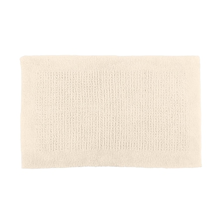 Lavish Home Bathroom Rugs 2-Piece Cotton Bath Mat Set Reversible Rugs for Shower, Tub, Toilet, or Vanity HT-BATH3-IVY
