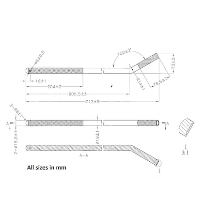 Mytee Products 28in Winch Bar Auto Hauler Tie Down Bar f Car Carrier Car Hauler Chain Straps, 20PK CWBC-Sx20