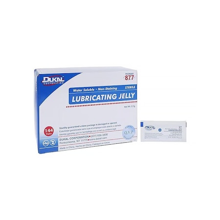 Dukal Lubricating Jelly 3gm Foil Packet, 144PK 6814041