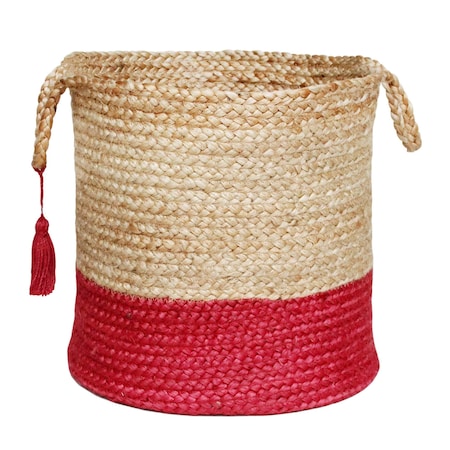 Homeroots 19" Tan Jute Basket 704891