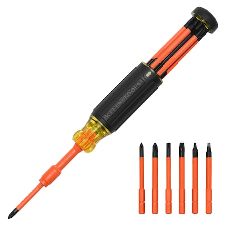 Klein Tools 6-in-1 Insulated Auto-Lock Screwdriver 32306INS