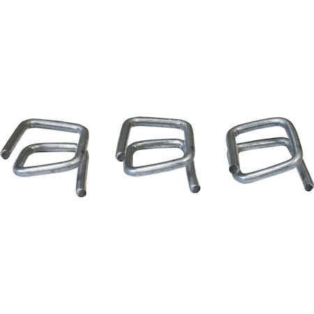 Encore Packaging Poly & Cord Buckles - 1/2in Economy Galvanized Clear Wire Buckles, 1000PK P12WB1-GA