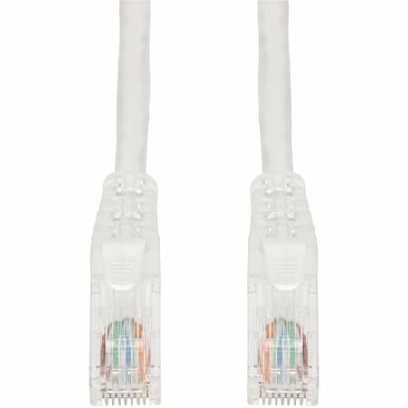 Add-On 7FT WHITE CAT 6A PVC ETHERNET CABLE SNAGLESS EASY CLEAR BOOT TAA RJ-45 M/M ADD-7FCAT6A-WE-TAA