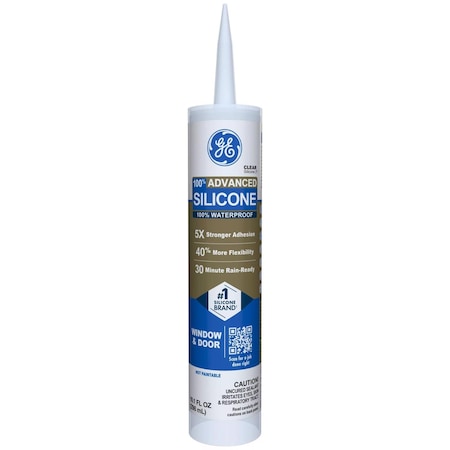 Ge GE Advanced Clear Silicone 2 Window and Door Caulk Sealant 10.1 oz 2811092