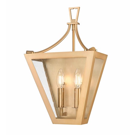Z-Lite Montalcino Rubbed Brass 2 Light Wall Sconce 1961-2S-RB