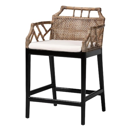 Bali & Pari Abiel Natural Rattan Counter Stool 267-14629-ZORO