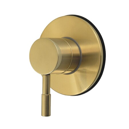 Kingston Brass Single-Handle Six-Way Diverter Valve with Round Trim Kit, Brushed Brass KS4037DL