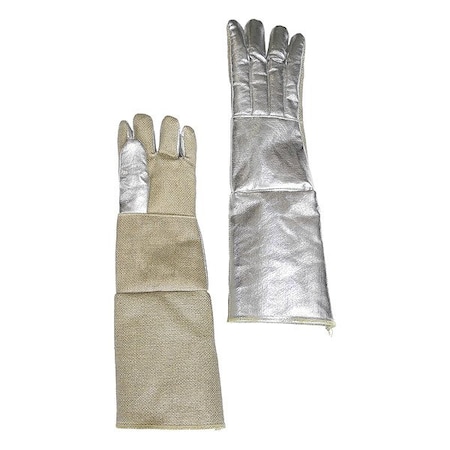 Mechanix Wear Aluminized Gloves, 1,500 Degrees F Max Temp., 1 PR 243-AKV-ZP