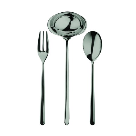 Mepra Linea Serving Set - 3 Pieces - Black Gold 108722003