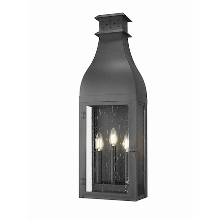 Z-Lite Toulouse Sand Black 3 Light Outdoor Wall Light 5030B-BK