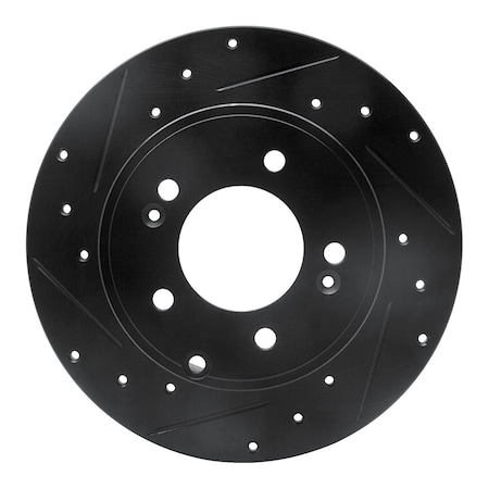 Dynamic Friction Co DFC Brake Rotor - Drilled and Slotted - Black 633-03021L