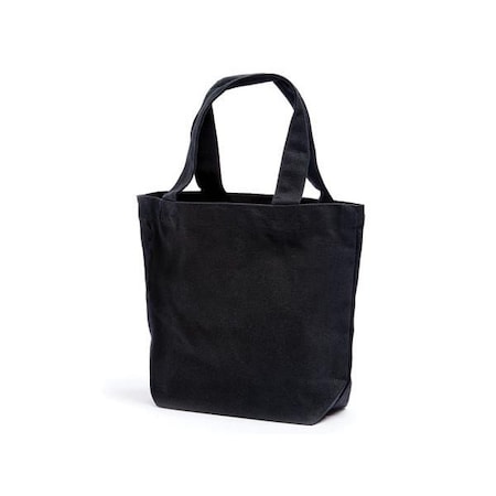 Nashville Wraps Canvas Reusable Black Shopping Bag Totes, Medium 9-1/2x3x8, 6PK B87679