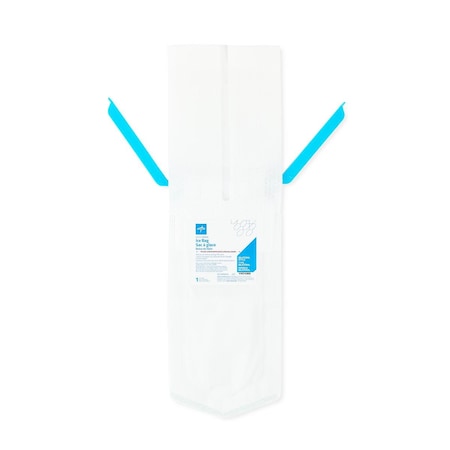 Medline Refillable Ice Bag with Clamp Closure and Dual Pouches, White, 5in x 12in NON4430H
