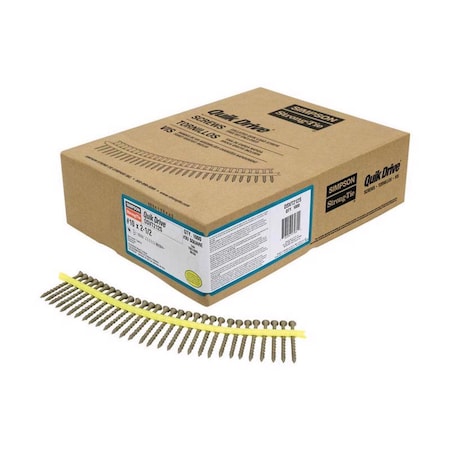 Simpson Strong-Tie Quick Drive No. 10 Sizes X 2 1/2 in. L Tan Star Ribbed Flat Head Deck Screws 1000 DSVT212S