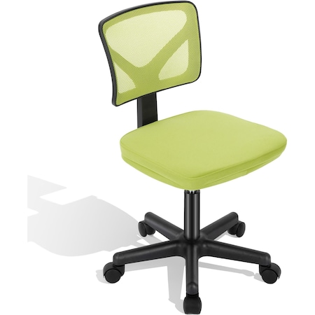 Simple Deluxe Low-Back Mesh Armless Office Chair, Swivel Rolling Computer Chair No Arms with Lumbar Support 3A88FNCHAIRC2077GN01