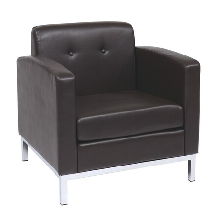 Osp Home Furnishings Wall Street  Armchair, Espresso WST51A-E34