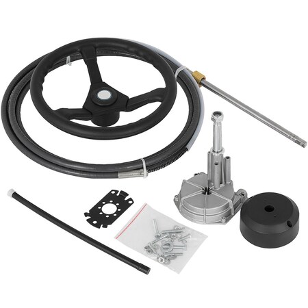 Vevor Boat Rotary Steering System Outboard Kit 14 Foot Marine With 13" Wheel SS13714