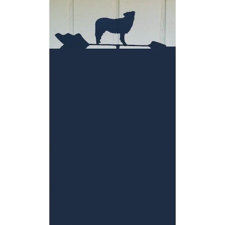 The Lazy Scroll Austrailian Shepherd Garden Mount Weathervane aussiein