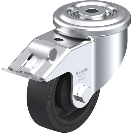 Blickle Kngpn Swvl Cstr, Solid Rubber, 4", Brake LKR-POEV 100KA-FI