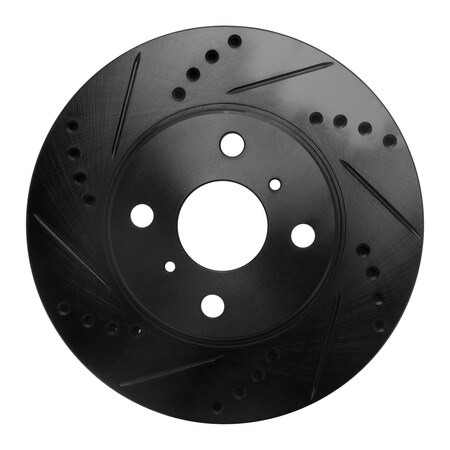 Dynamic Friction Co DFC Brake Rotor - Drilled and Slotted - Black 633-91002L