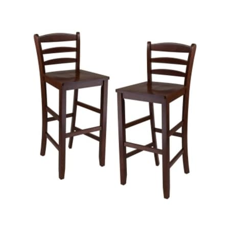 Winsome Trading Stools, 94249 Set of 2  30 in. Bar Ladder Back Stool 94249