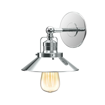 Gatco Modern Farmhouse Metal Single Sconce, Chrome 1710