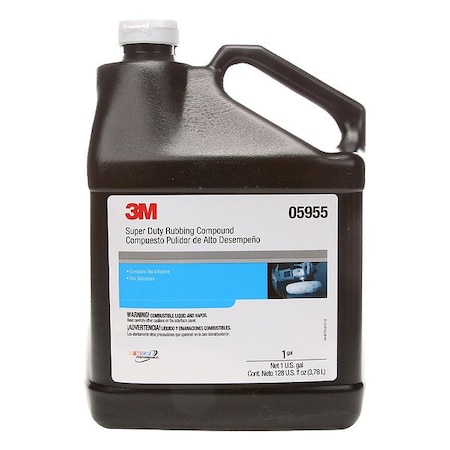 3M 1 Gal. Super Duty Rubbing Compound Bottle, Brown, Emulsion 05955