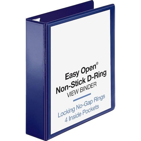 Business Source Easy Open Nonstick DRing View Binder, Blue BSN26975