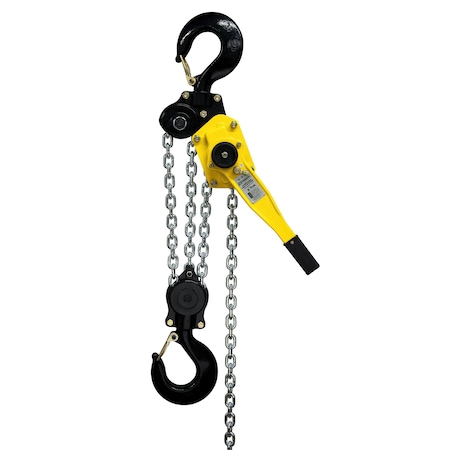 Oz Lifting Products Lever Chain Hoist, 18,000 lb Load Capacity, 15 ft Hoist Lift, 2 1/4 in Hook Opening OZ900-15LHOP