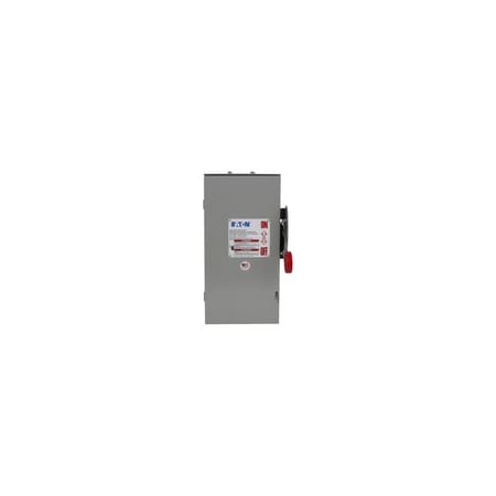Eaton Cutler-Hammer Safety Switch, Fusible, Single Phase, NEMA 3R, Steel DH321FRK
