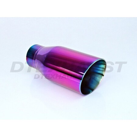 Different Trends COLOR BURNED DOUBLE WALL CLOSED OUTER CASING PURPLE EXHAUST TIP 2.25IN ID/3.5IN DT-24113BP