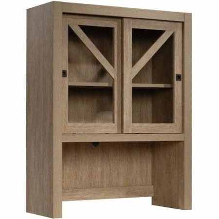 Sauder 12.76 in D X 42.24 in H, 32.99 in W X Engineered wood, Glass 432889